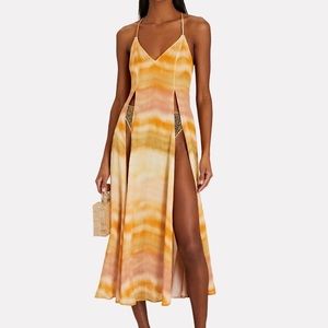 Cult Gaia Domino Printed Midi Coverup